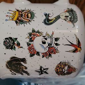 Ed Hardy Tattoo Cup Mug Coffee Tea Ceramic 20oz Skulls Hearts Tiger Koi Rose NEW